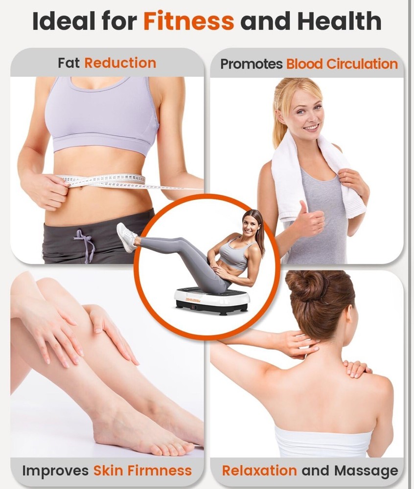 Dskeuzeew Vibration Plate Exercise Machine with LED Display