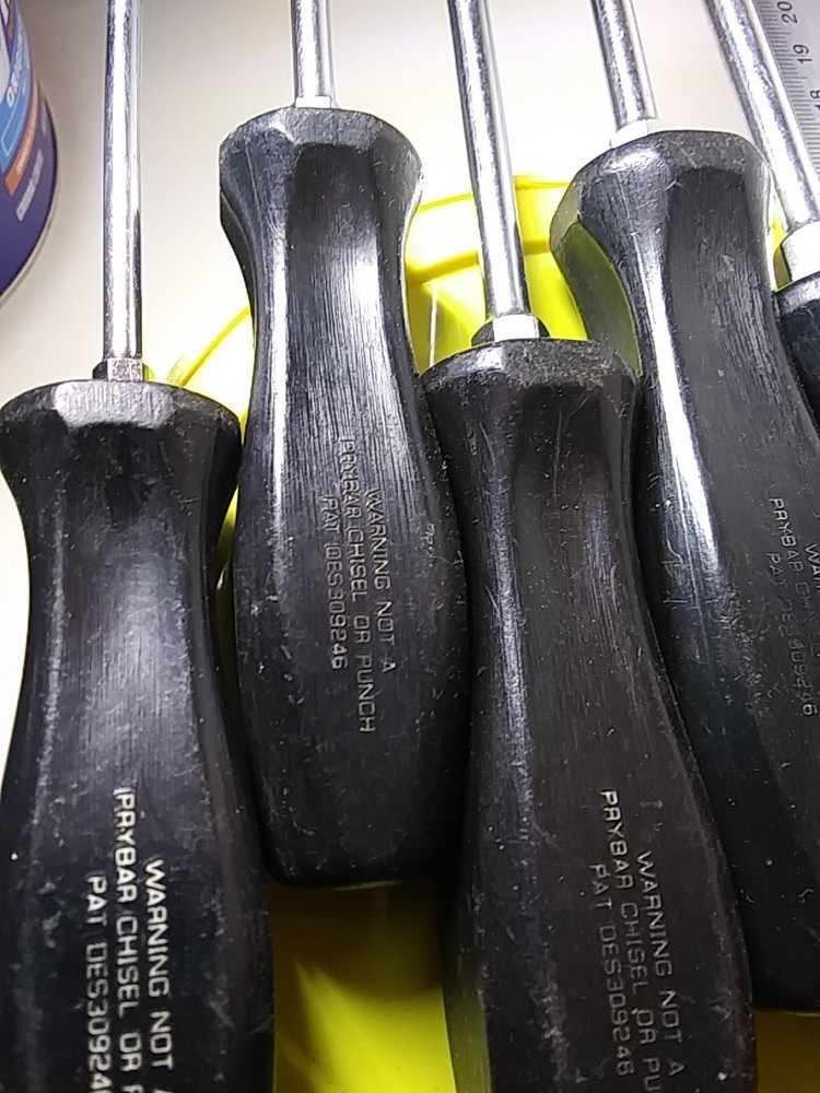 Snap on Tools Screwdriver Serv. Set Used Condition 6 Piece Phillips And Regular