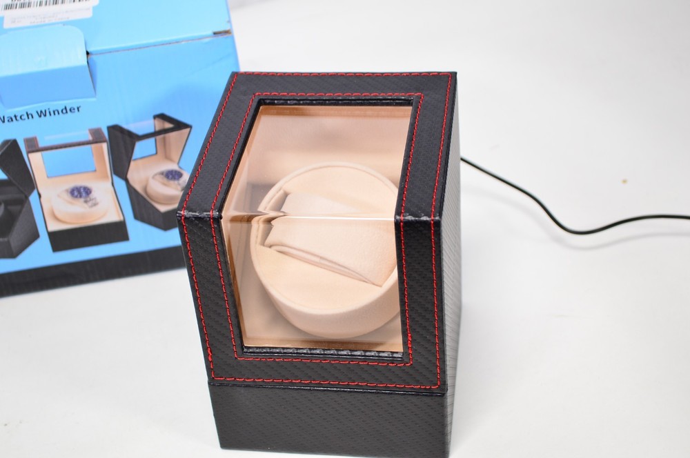 JQueen Brown Wood Single Automatic Watch Winder