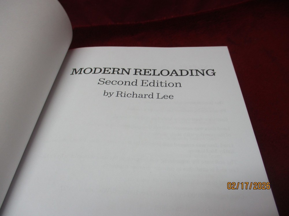 2019 Modern Reloading, 2nd Edition, Lee Precision , Richard Lee Reloading Manual