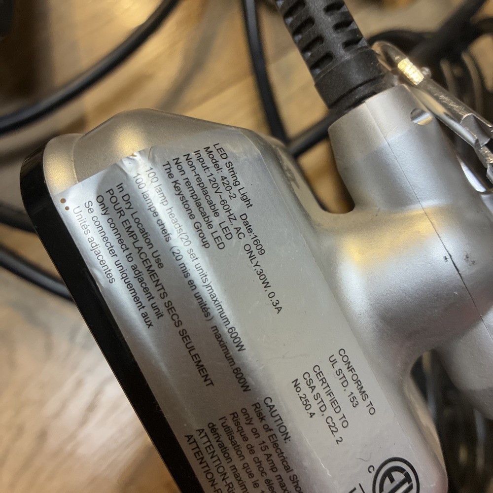 Keystone Sales Group 420-2 2500 Lumen LED String Light Work Shop 5 Lights