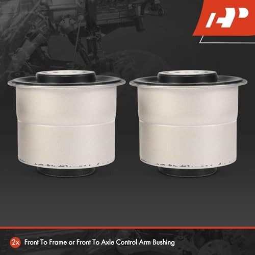 2 x Front To Frame & Front To Axle Control Arm Bushing Kit, Compatible with