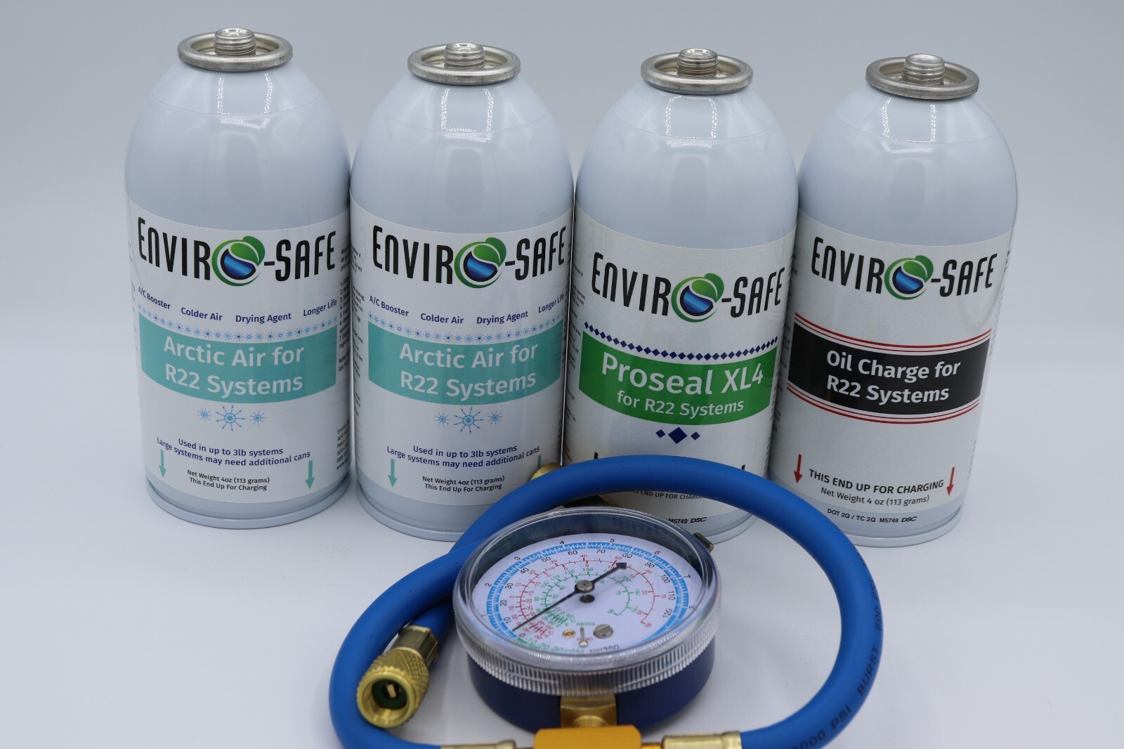 Envirosafe Arctic Air for R22, R-22, Proseal XL4, Oil Charge with Gauge