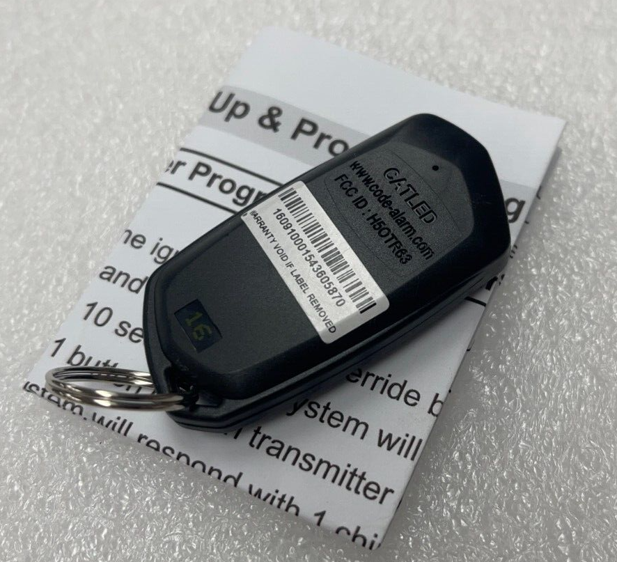 NEW CODE ALARM 4-BUTTON REMOTE START TRANSMITTER FOB CATLED H50TR83 H5OTR83