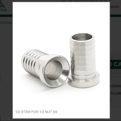 1/2 STEM FOR 1/2 NUT SS # 3157