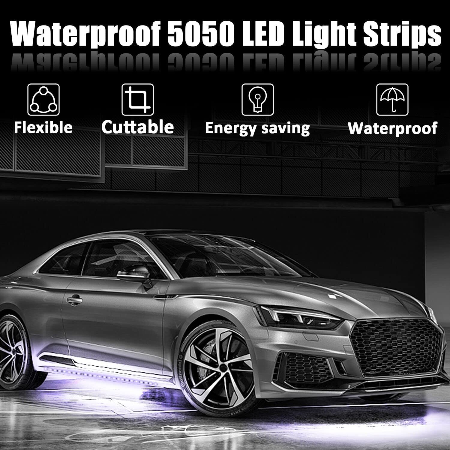 Lot Waterproof 12''/15 DC 12V Motor LED Strip Underbody Light For Car Motorcycl
