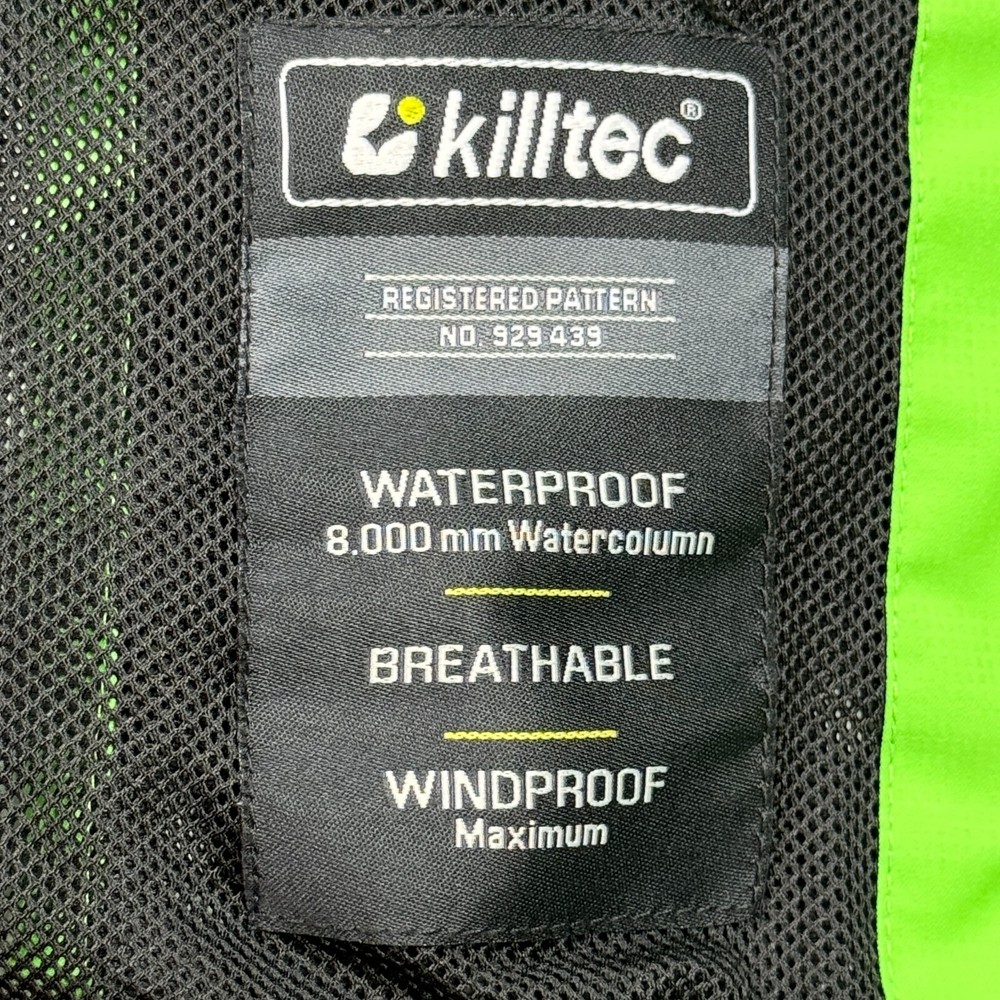 Killtec Parka Boys 14 Green Outer Shell Waterproof Windproof Full Zip Jacket