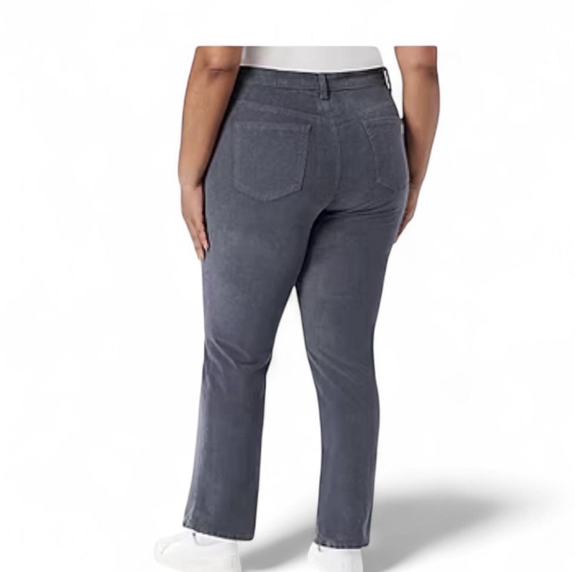 Gloria Vanderbilt Sz 24W Original Slimming Jeans Gray Corduroy High Rise