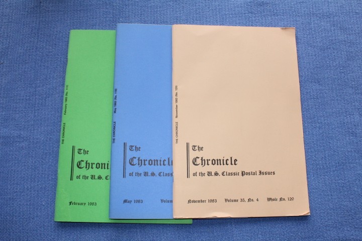 The Chronicle of US Classic Postal Issues Partial year 1983 BlueLakeStamps Great