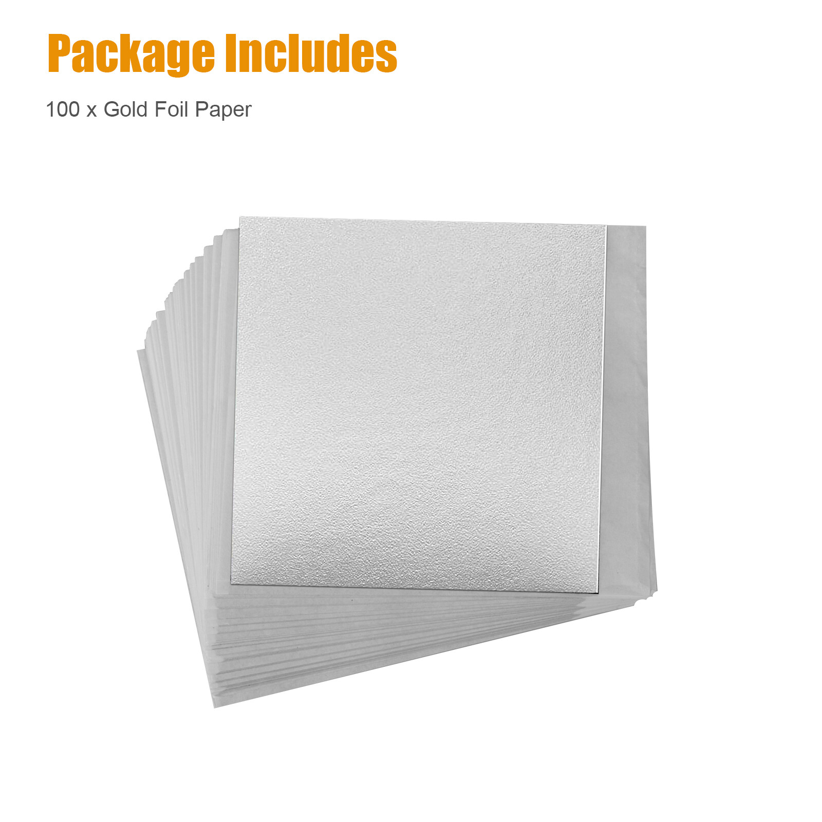 300× Imitation Gold Silver Leaf Sheets Foil Paper for Gilding Craft Art Decor US