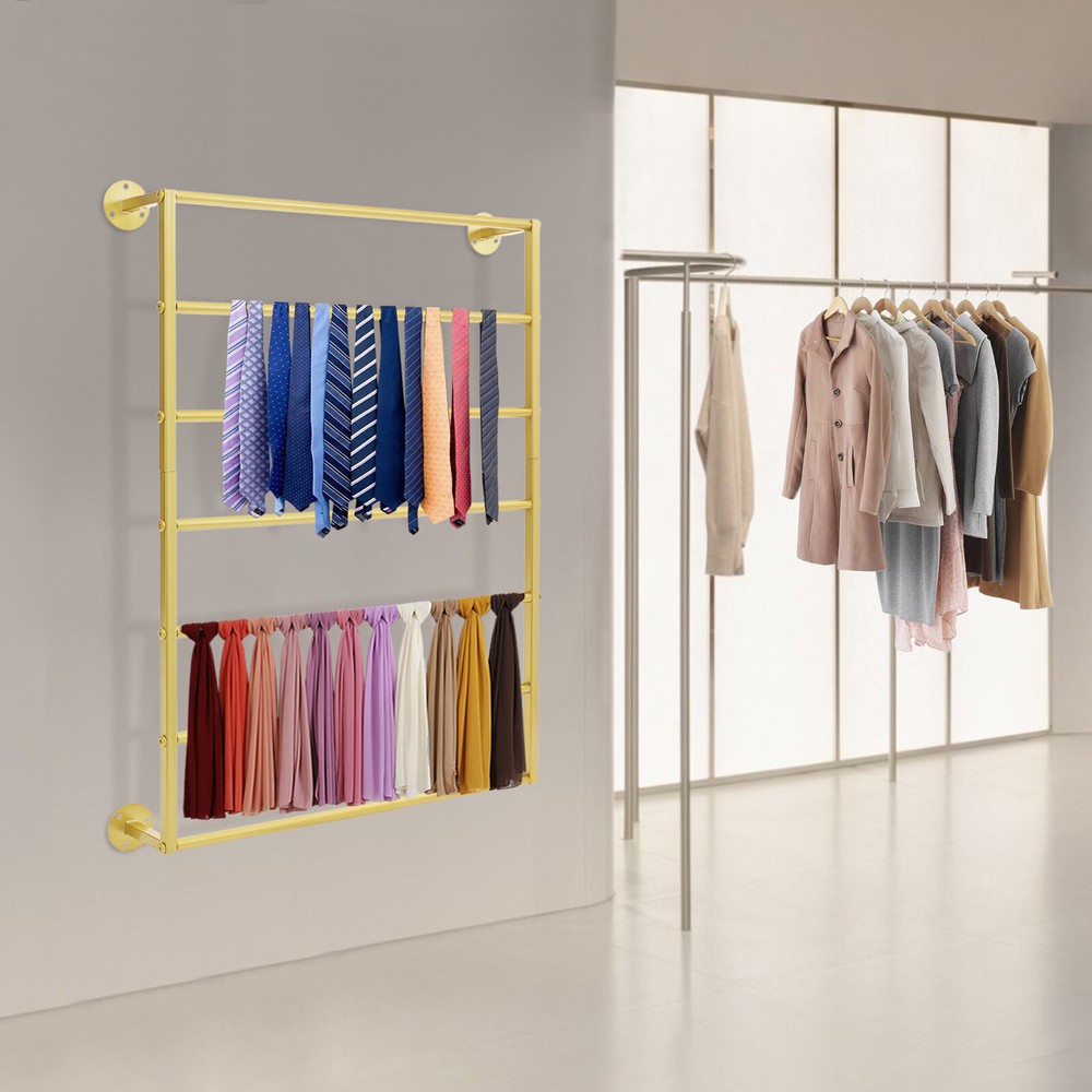 7-tier Wall Mounted Scarf Rack, Wall Display Rack, Towels Storage Rack