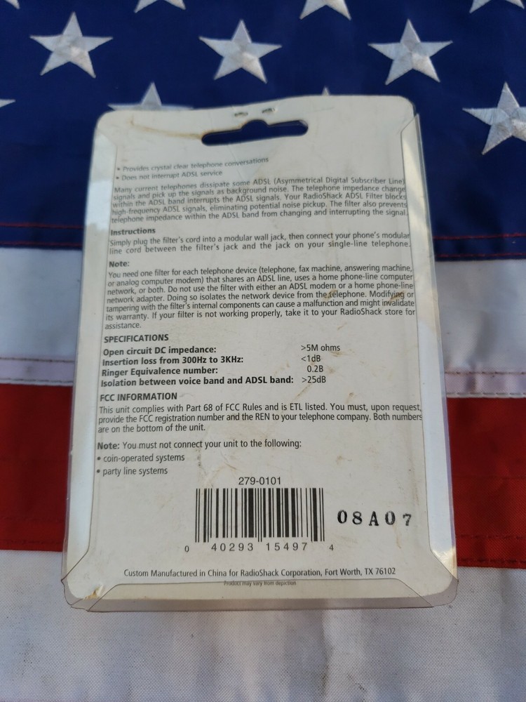 Radio Shack ADSL Broadband Filter