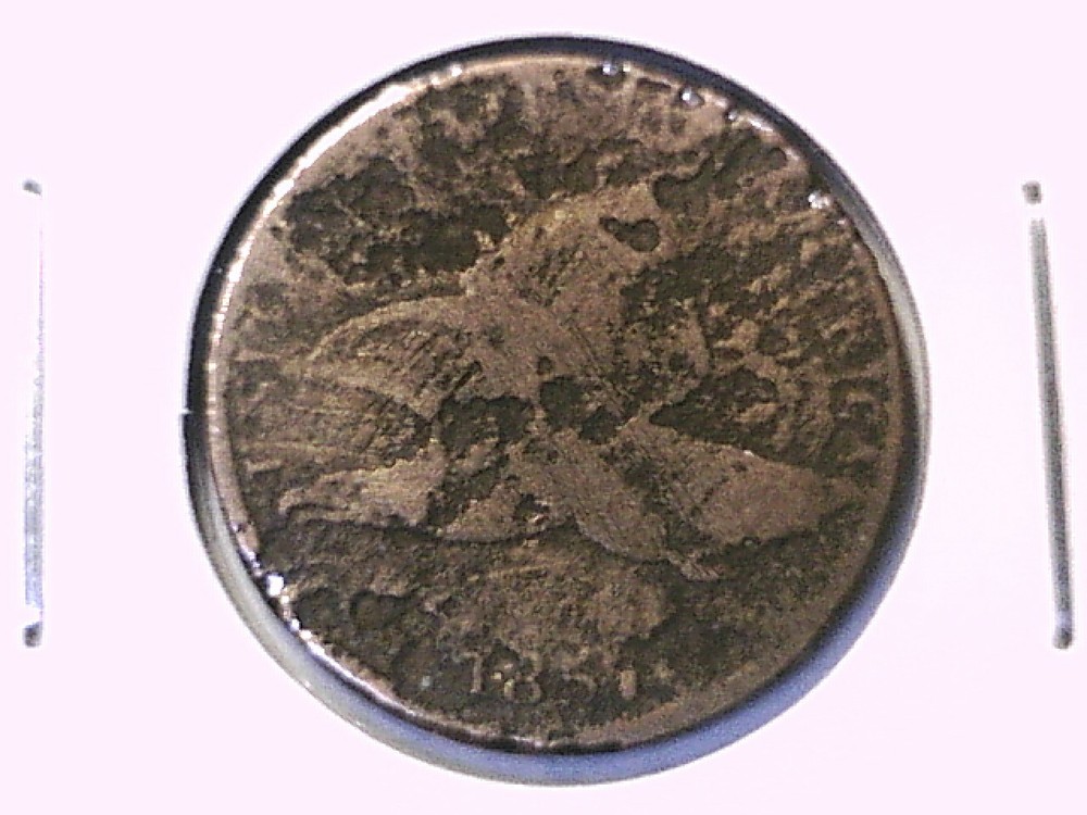 1857 Flying Eagle Cent Genuine Raw Ungraded 00774