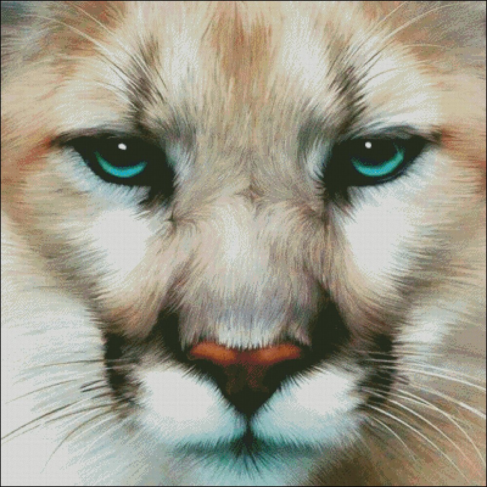 Beautiful Cougar - Chart Needlework DIY - Counted Cross Stitch Patterns