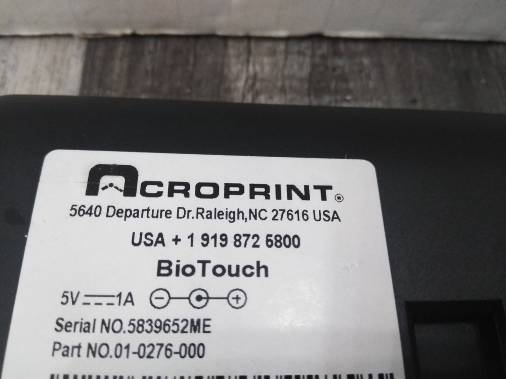 Acroprint BioTouch Black Automatic Biometric Fingerprint Time Clock ( TOUCH-PAD)
