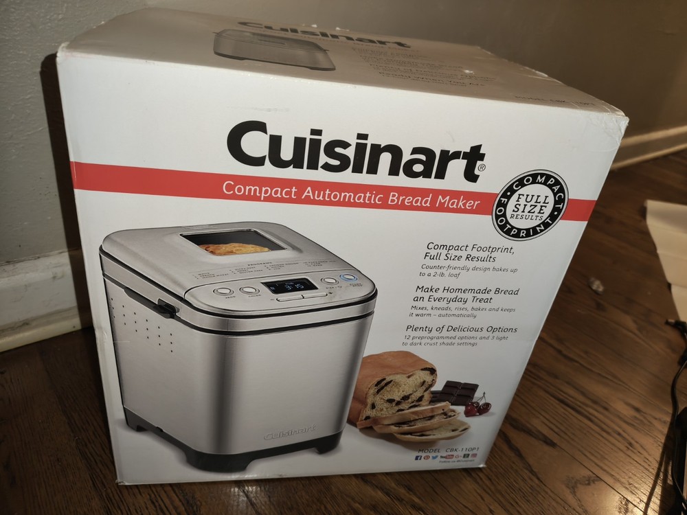 Cuisinart CBK-110P1 Silver Automatic Bread Maker Gently Used Tested