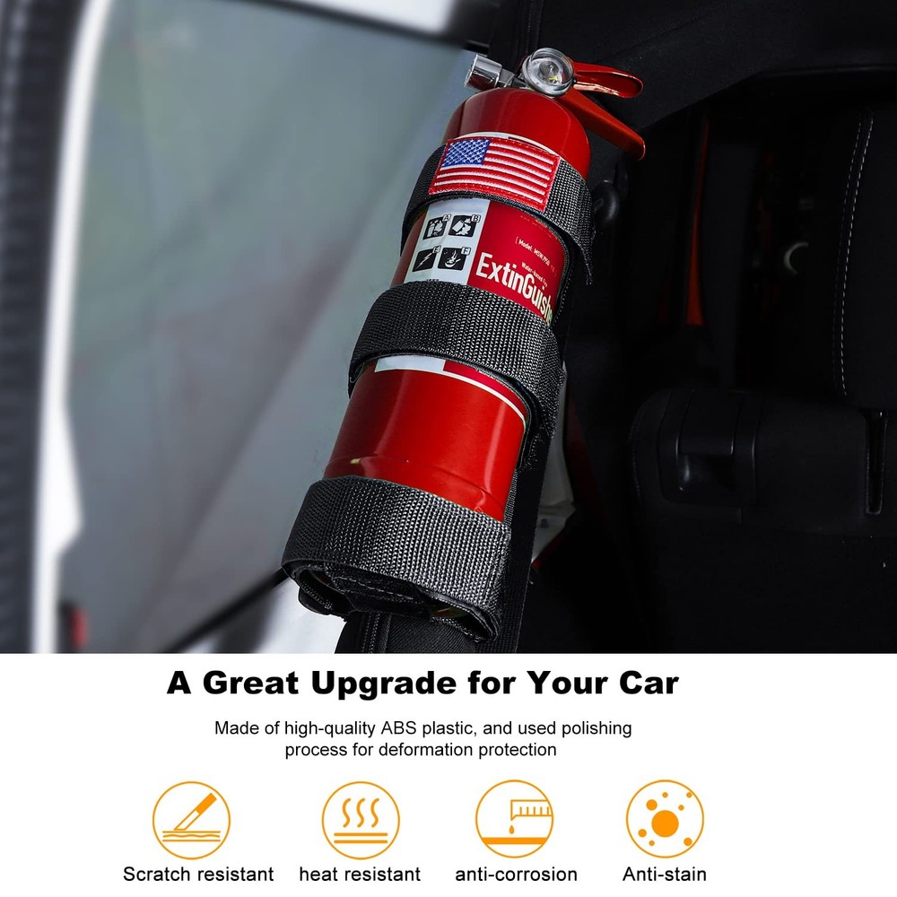 HTHE for Ford Bronco Trunk Adjustable Roll Bar Fire Extinguisher Mount Holder...