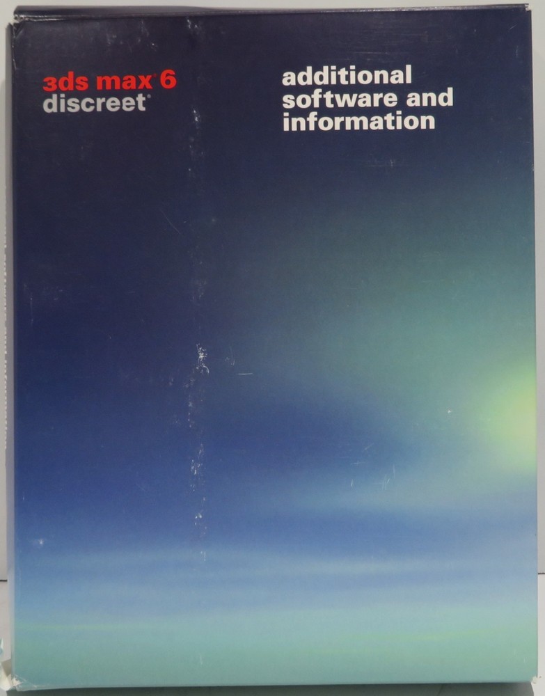Autodesk 3DS Max 6 Discreet FULL Software & Resources Box 6 COM Upgrade - MAX R4