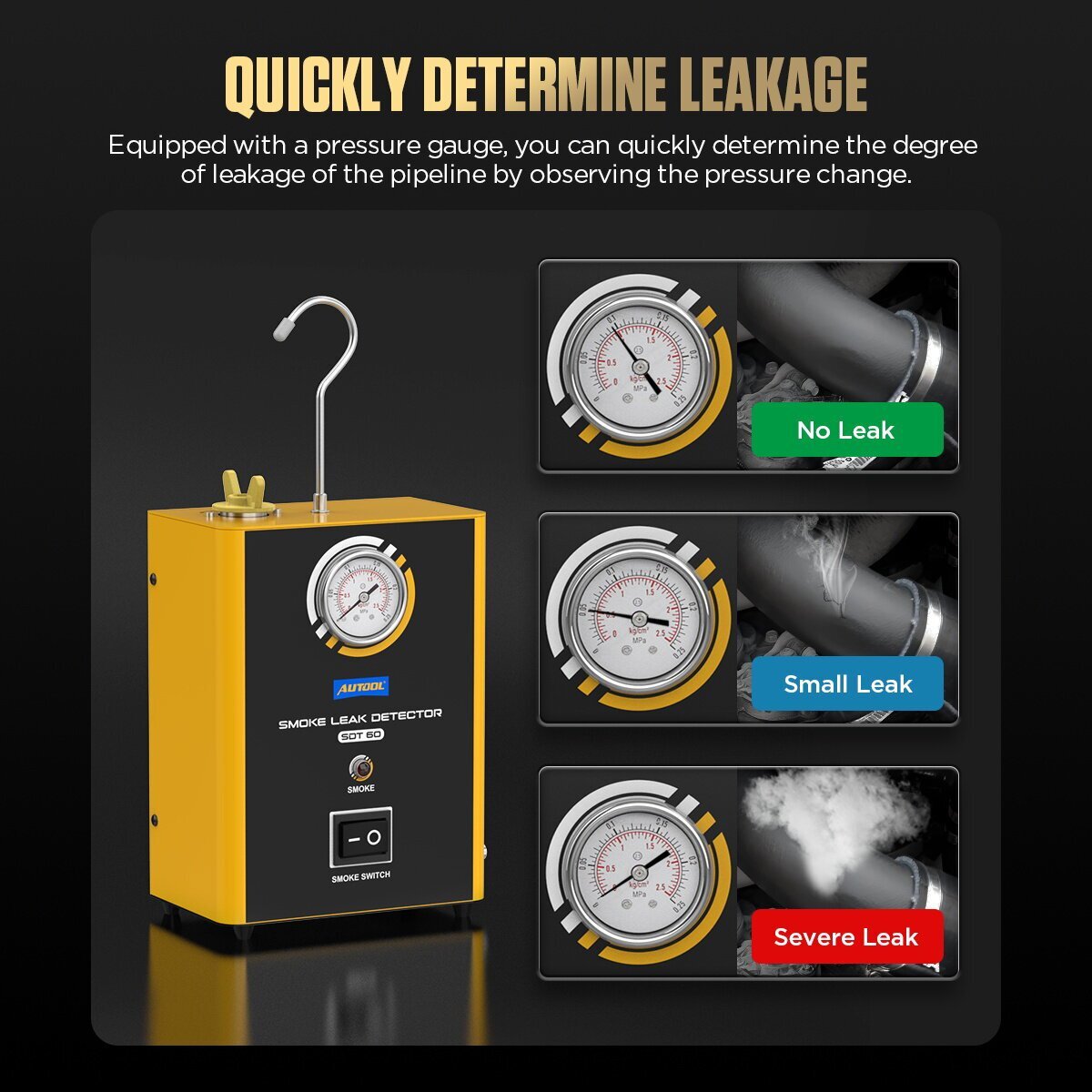 Automotive EVAP Smoke Machine Diagnostic Pipe System Vacuum Car Leak Detection