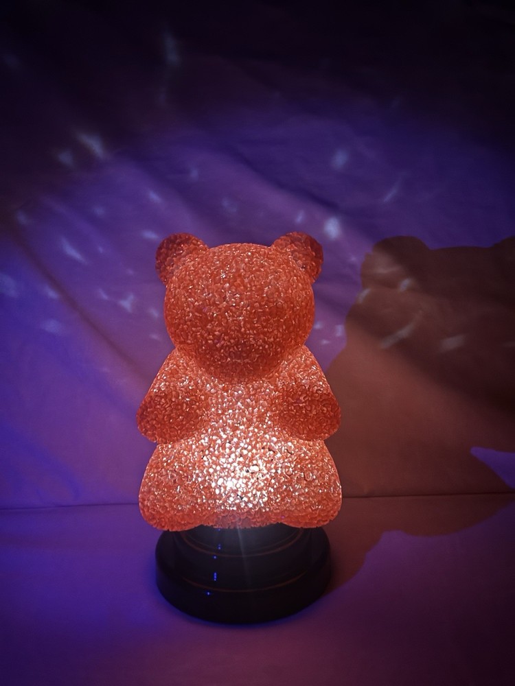 Battery Powered RED Gummy Bear Table Night Light