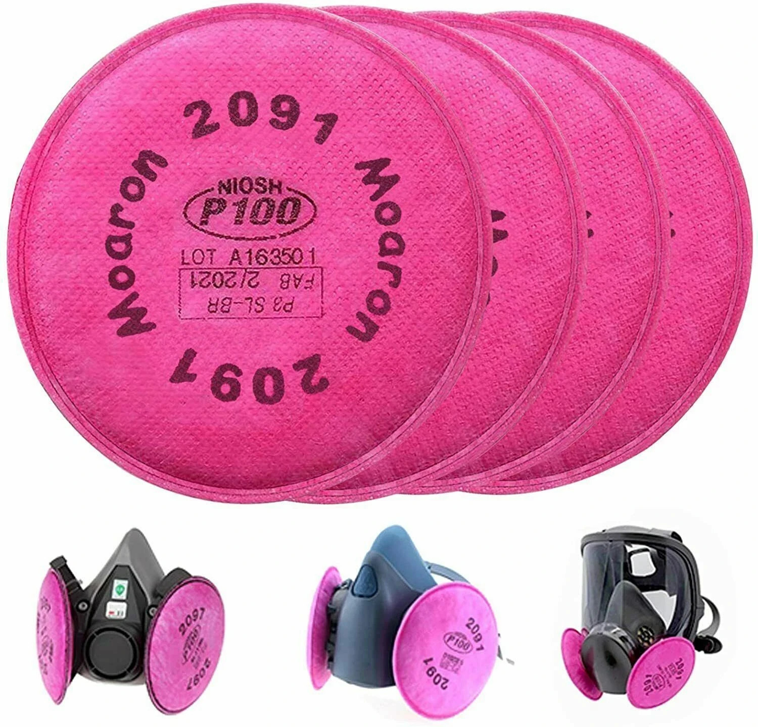 2091 P100 Replacement Particulate Filters Respirator for6000 6200 6800 7000 FF-4