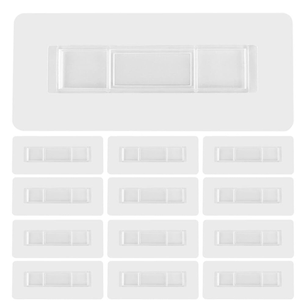 20Pcs Clear Adhesive Wall Hooks Strong Sticky Shelf Patch Hangers for Bathroo...