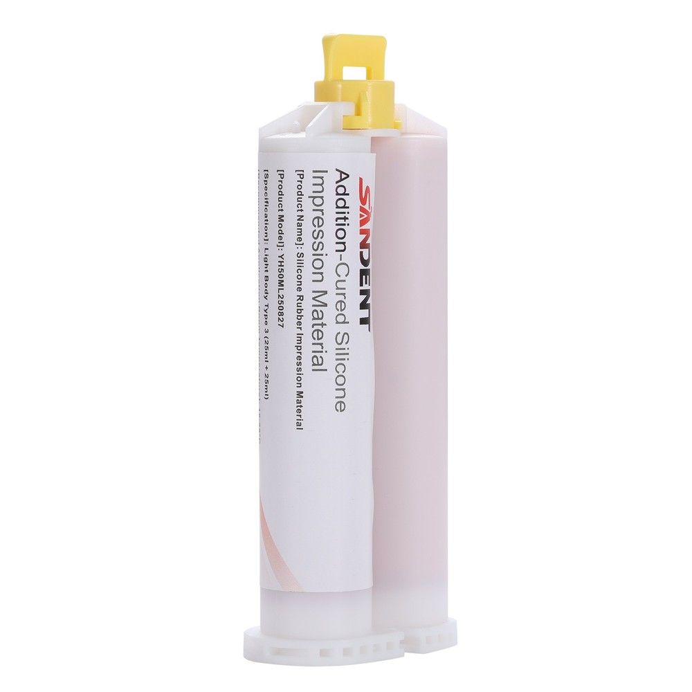 Dental Elastomeric Impression Putty Silicone Material Light Body 50ML 5*Tips PR