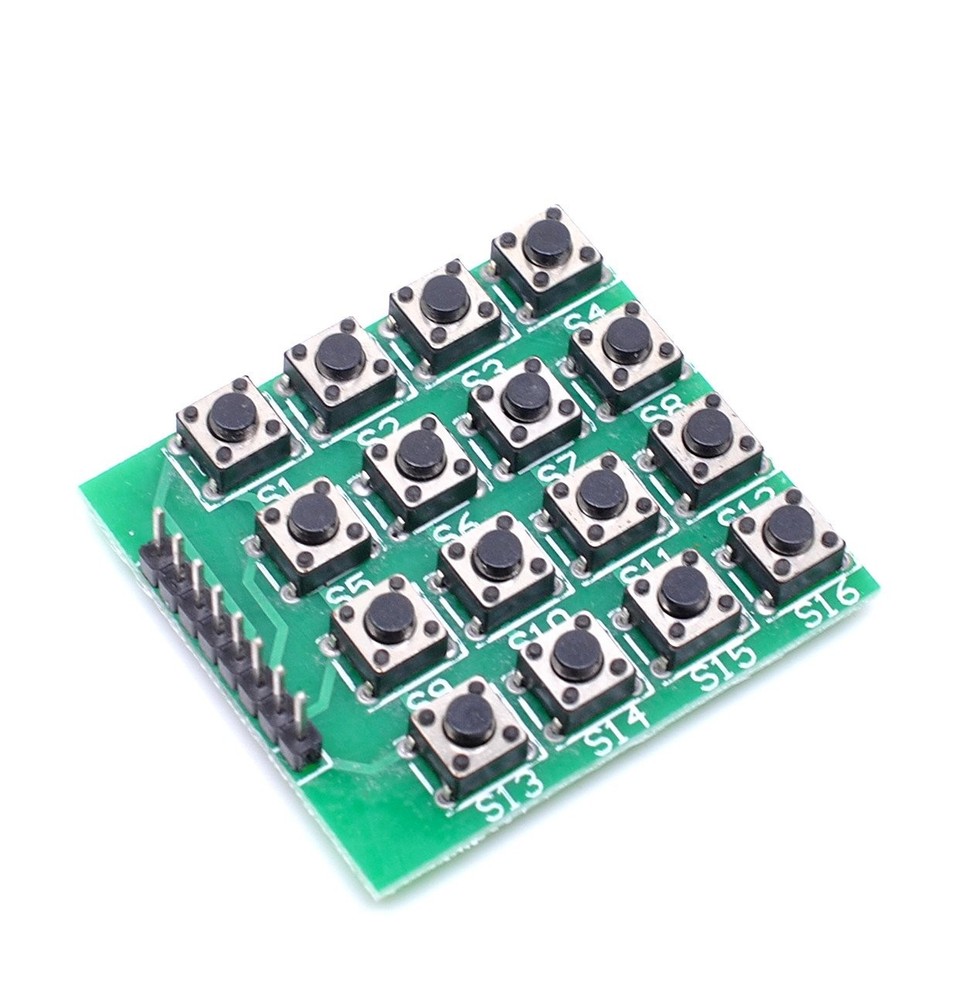 5-Pack 4x4 Matrix Keypad Modules – 16 Button Tactile Keyboard for Arduino, Ra...