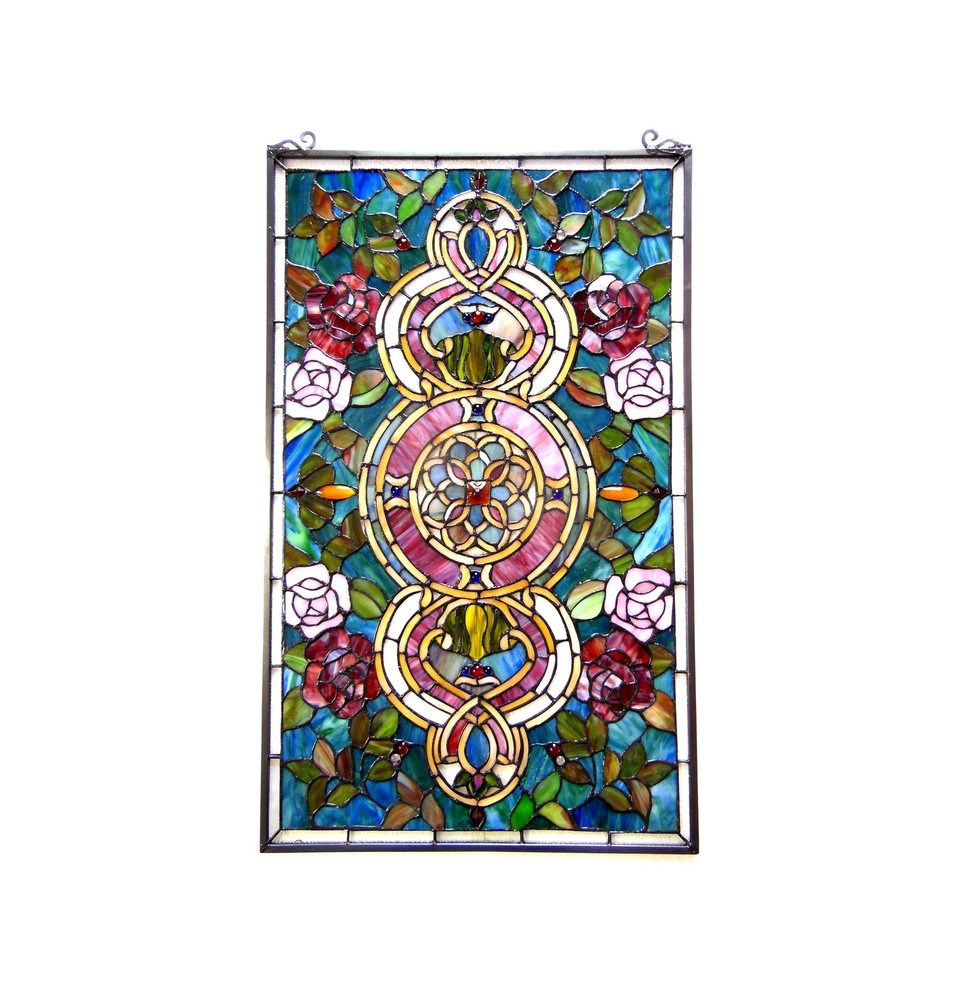 32" Stained Glass Window Hanging Panel Suncatcher