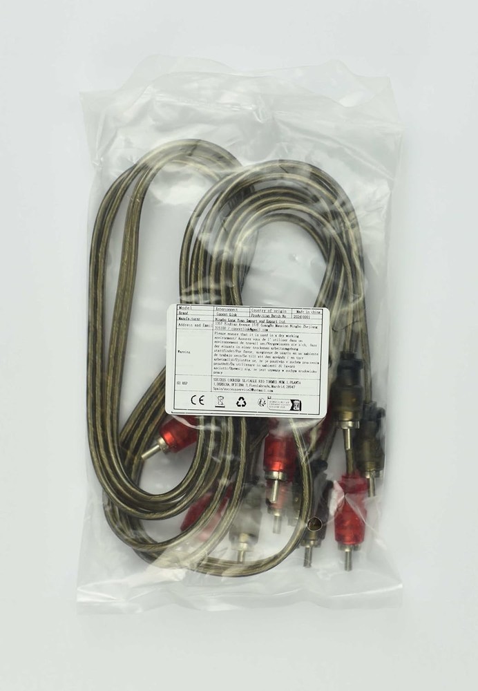 Conext Link Audio RCA Interconnect Cable Patch Male 3FT, 3 Pack, Transparent