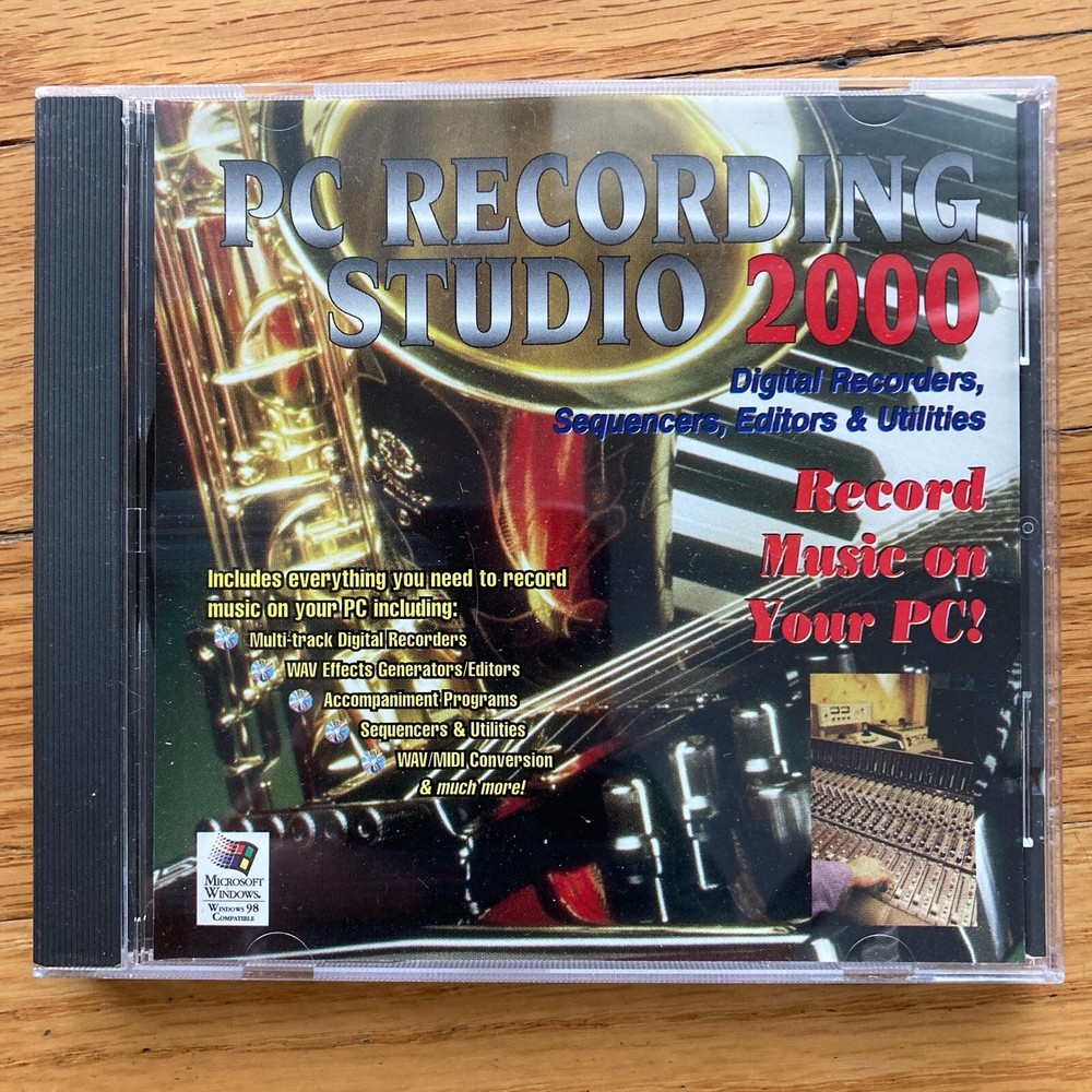 VINTAGE PC RECORDING STUDIO 2000 CD-ROM WINDOWS 98 digital audio music software