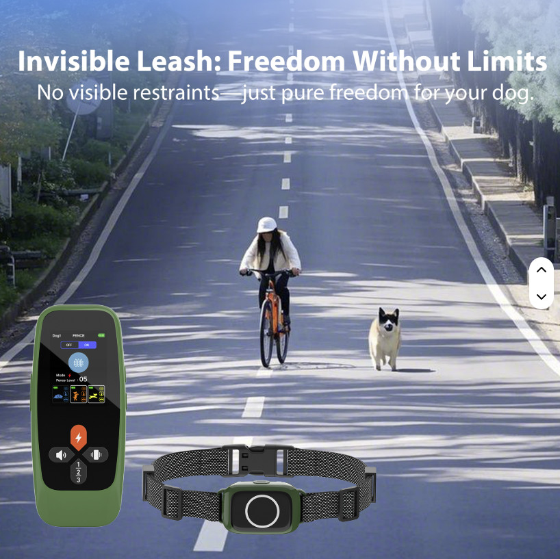 TQT 4-in-1 Wireless Dog Fence System Electric Dog Fence with Training Collar