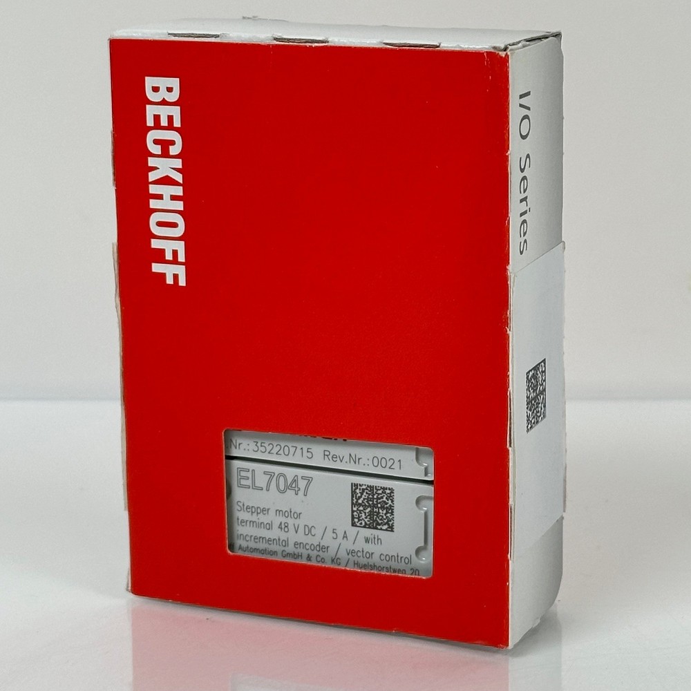 (NEW) Beckhoff EL7047 Stepper Motor Controller, Vector Control, 48VDC, 5A