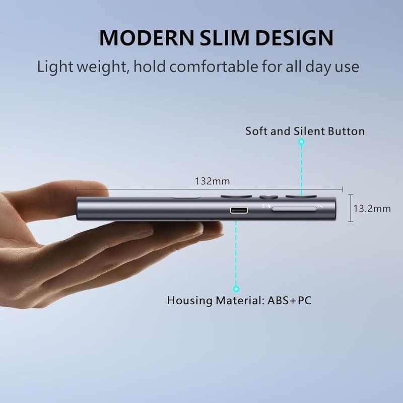 Wireless Presenter W/ Countdown Vibration OLED Display PowerPoint Control Tool