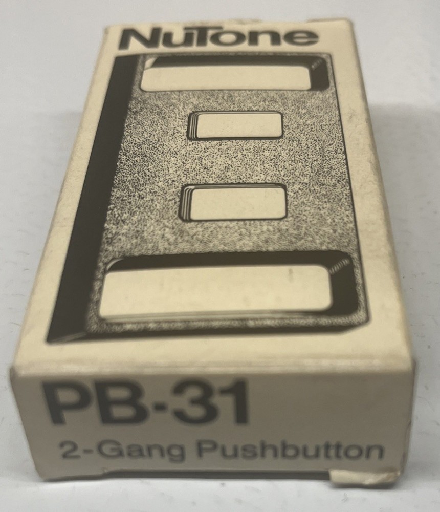 Nutone PB-31 Art Deco Brown Pushbutton Duo