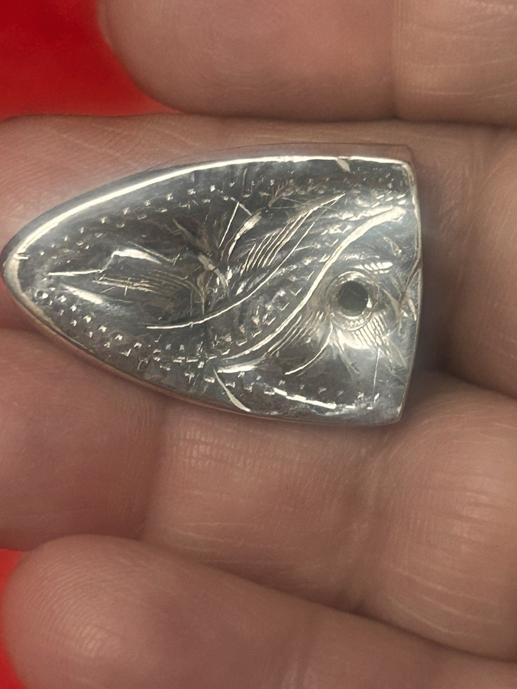 925 Sterling Silver Engraved Western Belt Tip