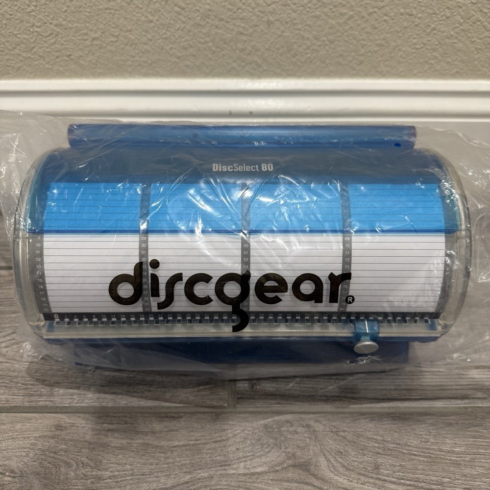 DiscGear DiscSelect 80 Disc Hard Shell CD DVD Game Holder Storage Case - BLUE