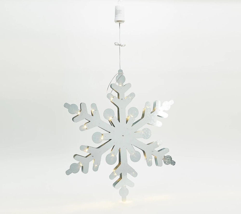 Bethlehem Lights Large 24" Metal Snowflake with LED Backlighting