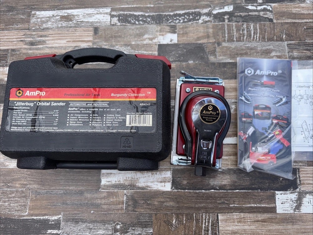 AmPro PROFESSIONAL JITTERBUG Air Sander AR4243 NOS