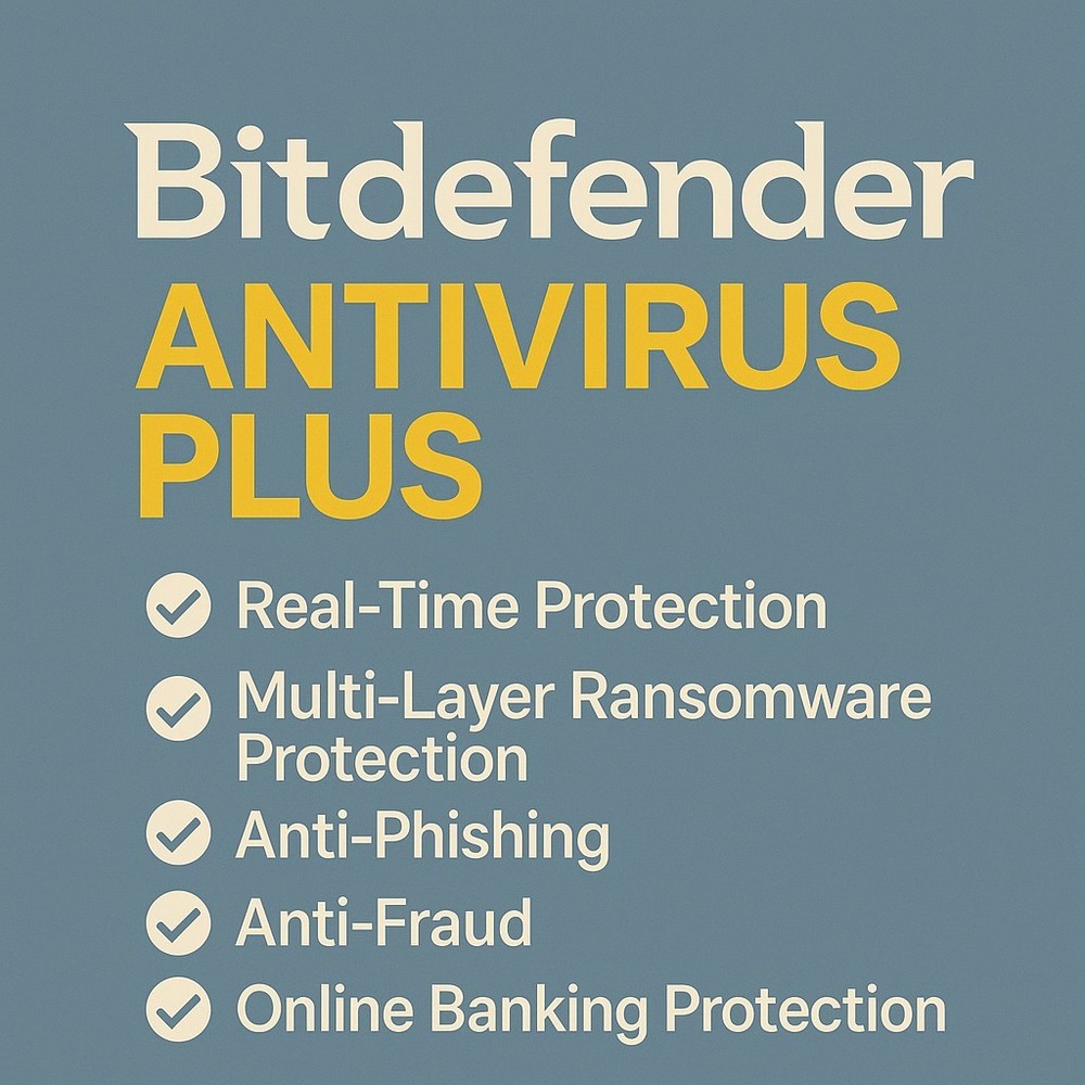 Bitdefender Antivirus Plus 2026 - 2 Years 1 WINDOWS PC - NEW Version