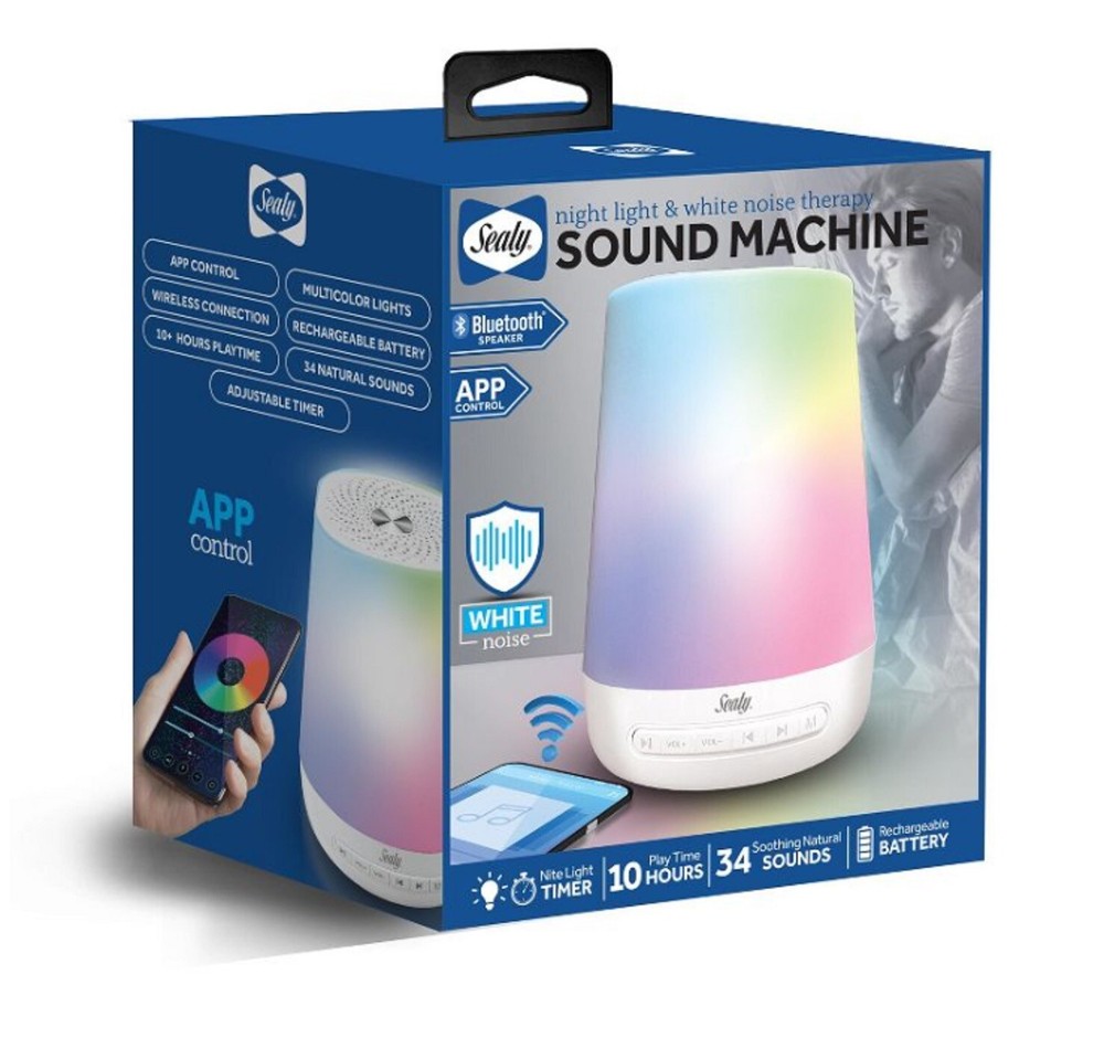 Sealy Bluetooth LED Sleep Speaker with App Support, Nightlight & Timer