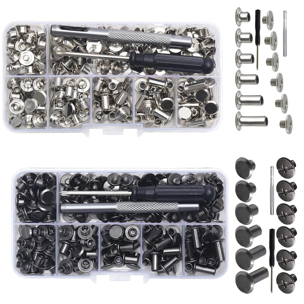 110Sets Chicago Screws Leather Rivets Assorted Screw Rivets Chicago Binding