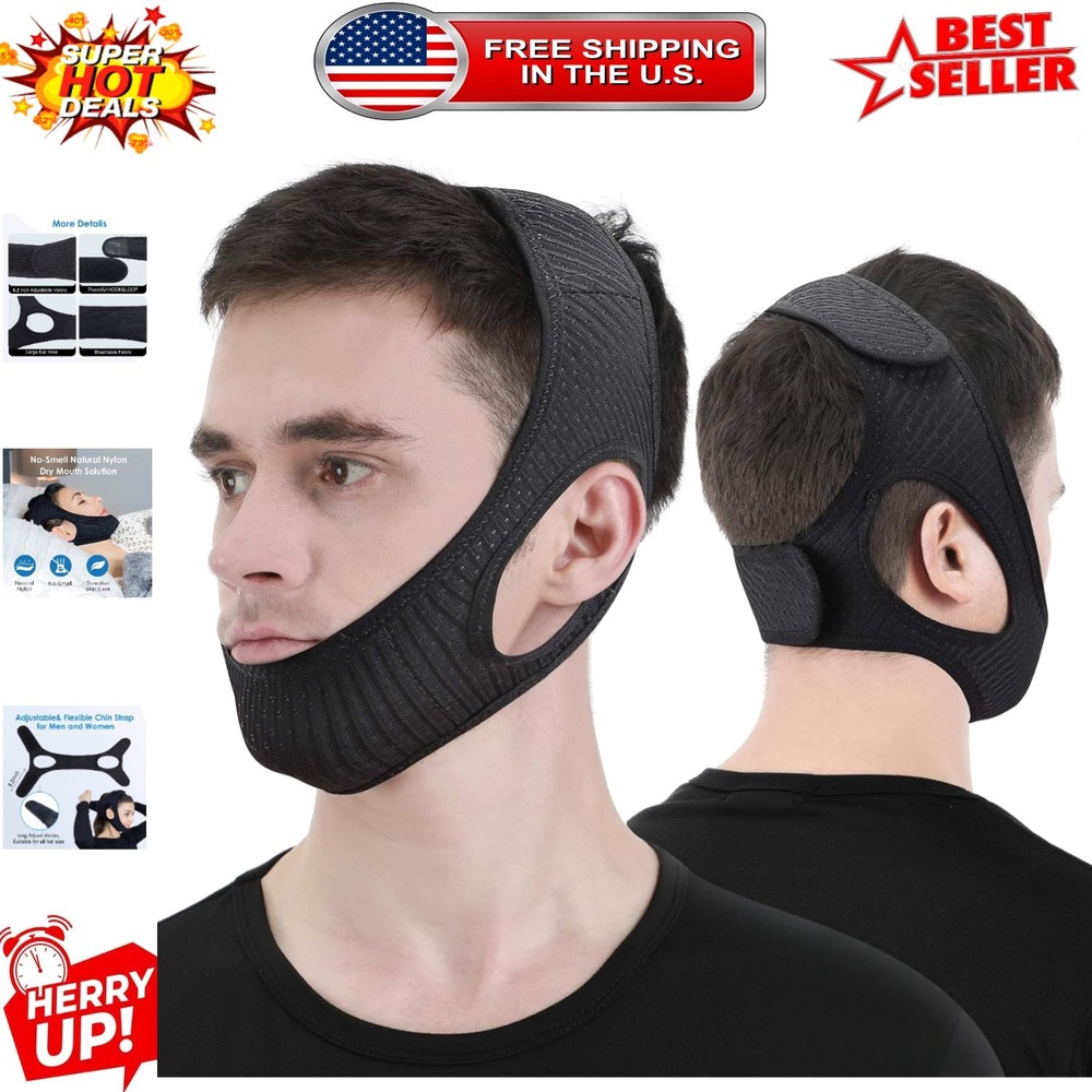 Comfortable Anti Snoring Jaw Strap - Lightweight, Adjustable & Breathable Design