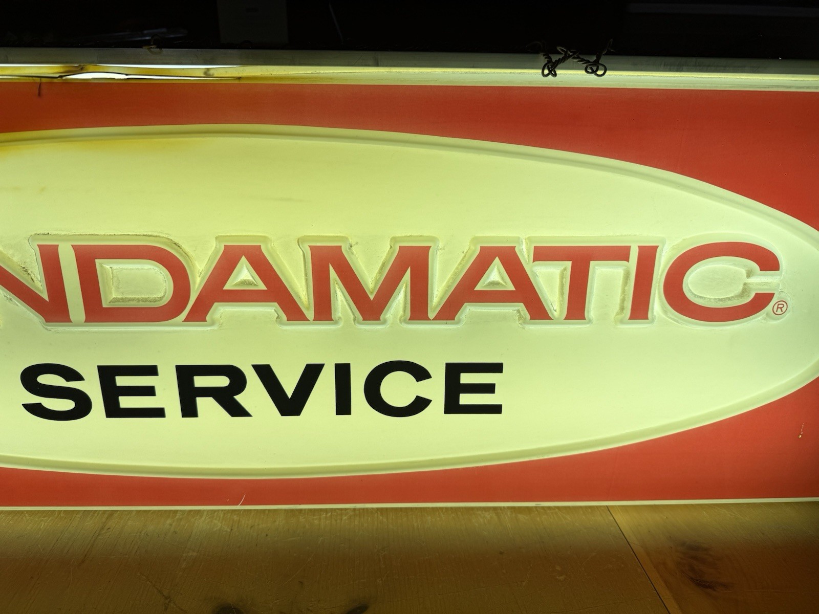 Vintage Rare 1970s Hondamatic Service Lighted Sign Honda Motorcycle Shop Display