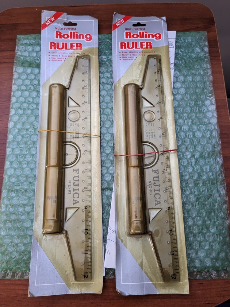 Multi-purpose Clear Metric Parallel Drawing Rolling Ruler measurement tool new 2