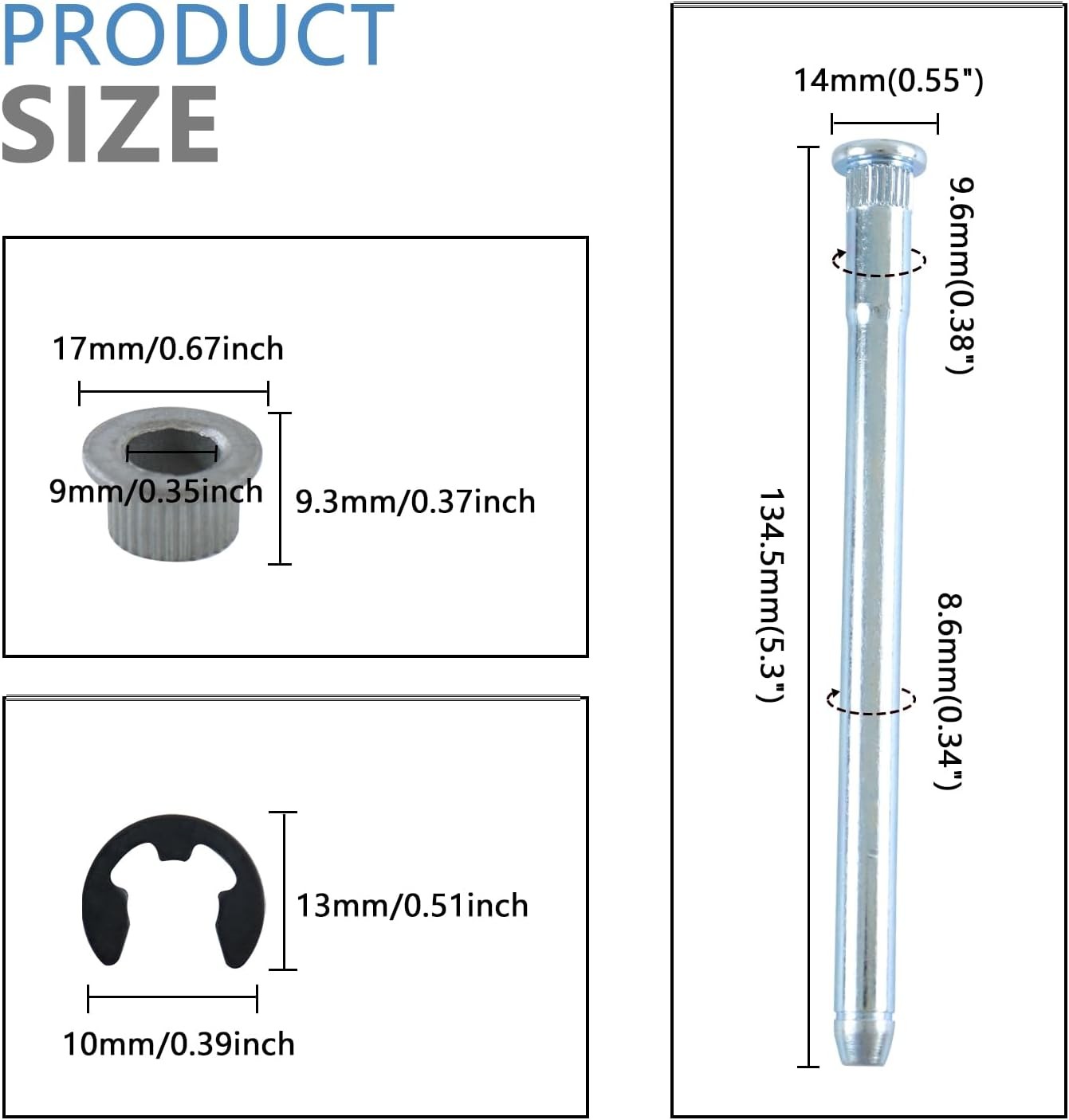 “Door Hinge Pin Bushing Repair Kit for Chevy GMC 1500 2500 3500 Tahoe Suburban”