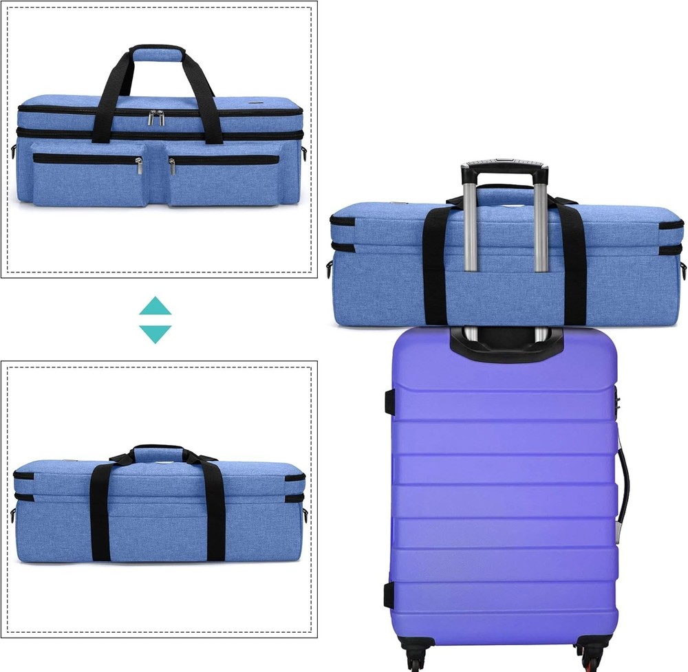 Blue Double-Layer Bag for Cricut Explore & Maker - Portable & Functional