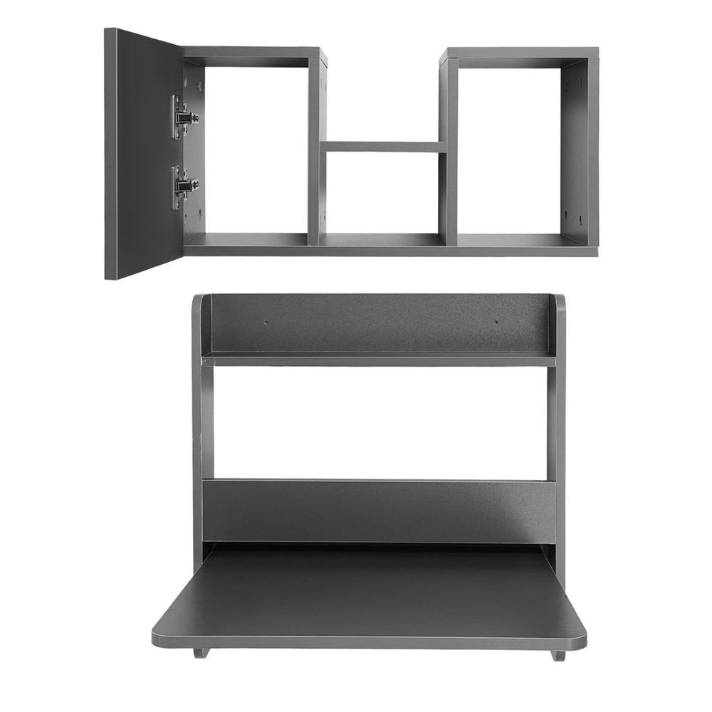 Wall Mounted Bookshelf Folding Space Saving Wall Mounted Table Laptop Desk