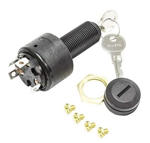 MP41040 Ignition Switch with Black Knurled Plastic & Rubber Cap