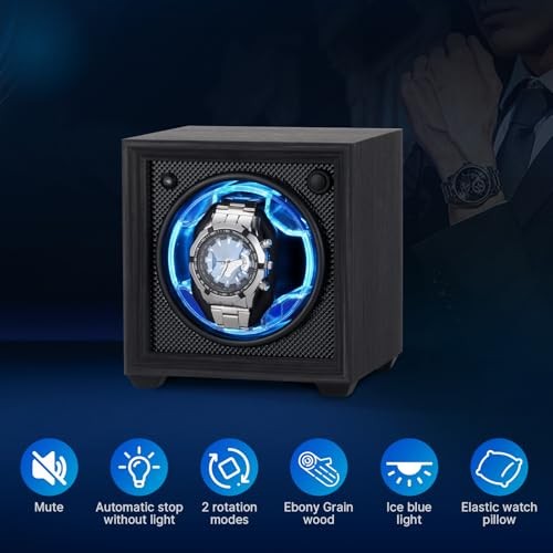 Single Watch Winder for Automatic Watches, Auto Start-Stop Watch ISL015